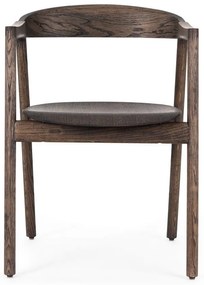 Кафяв дъбов трапезен стол Muna - Gazzda