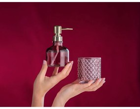 Тъмнорозов стъклен диспенсер за сапун 200 ml Atessa – Wenko