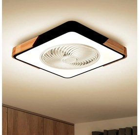 Brilagi LED осветително тяло с вентилатор 30W 230V 3000-6500K черно/дъб + DO