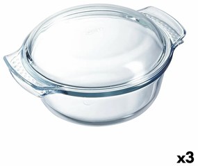 Ястие за печене Pyrex Classic С капак Прозрачен Cтъкло 33 x 26 x 12 cm (3 броя)