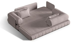 Сиво-бежов сгъваем диван от прежда с примки от букле 206 cm Kemi – Cosmopolitan Design