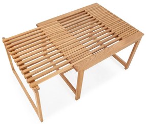 Масичка за кафе от масивен дъб в естествен цвят 60x70 cm Unai – MOME