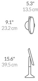 Козметично огледало със светлина/увеличително (5x) ø 20 cm Sensor Trio – simplehuman