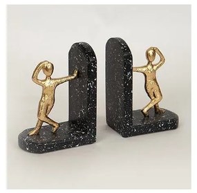 К-кт 2x Стопер за книги златист/черен