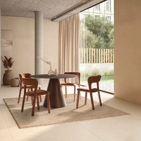 Кръгла трапезна маса със стъклен плот ø 120 cm Vida – MOME