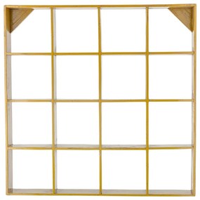 Жълт на няколко нива стенен рафт от рециклирано дърво 10 cm Bekka – Bloomingville