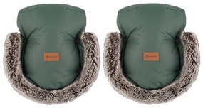 PETITE&MARS - Ръкавици за ръце за количка FURRY Veritable Khaki