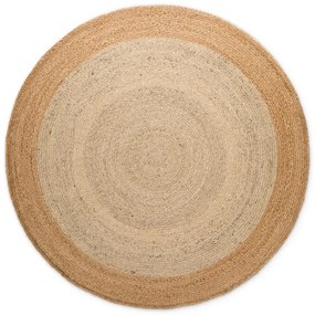 Двустранен ръчно изработен ютен кръгъл килим в цвят слонова кост ø 100 cm Jutta Ivory – Hanse Home