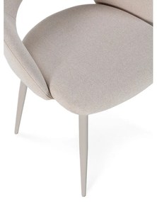 Бежови тапицирани трапезни столове в комплект 2 бр. Lia – Marckeric