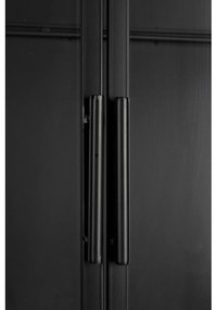 Черна метална витрина 70x170x35 cm Rob – White Label