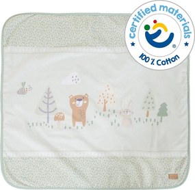 Светлозелено бебешко одеяло от микроплюш 80x80 cm Woodland Buddies – Roba