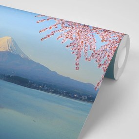Фототапет – Изглед от езеро към Фуджи