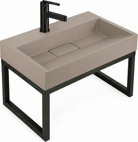 Мивка от конгломерат Rea GOYA TAUPE 50CM + стелаж