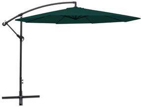 Sonata Свободновисящ чадър за слънце, 3.5 м, зелен