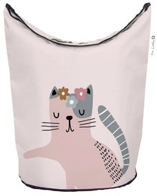Розова тъкан бебе съхранение кошница Meow Meow - Butter Kings