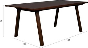 Трапезна маса с ясенов плот 95x180 cm Adamello – Dutchbone