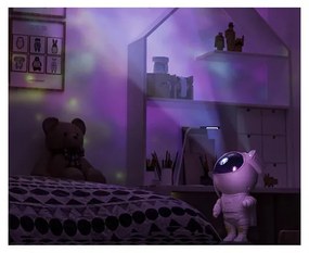 Астронавт звезден LED проектор Izoxis, Нощна лампа за деца, 360 настройка, Дистанционно, Бял
