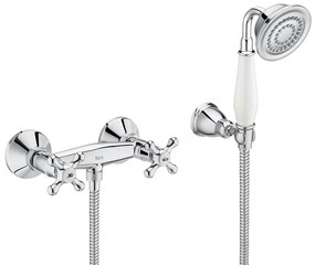 Външен смесител за душ, A5A204BC00, Roca, с аксесоари, хром, 15х15.1см