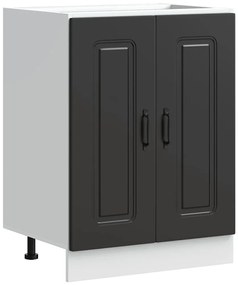 853438 vidaXL Шкаф за мивка, Kalmar, черен, 60x46x81,5 см, инженерно дърво