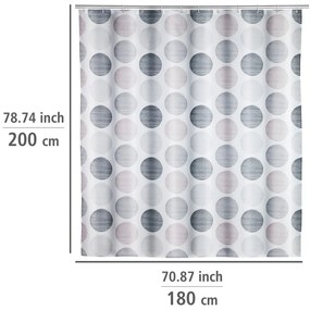 Завеса за душ 180x200 cm Pastel Dots - Wenko