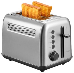 Тостер за хляб Buydeem DT620E-SS/EU, 900W, До 204C°, 7 програми, Широки отвори, Високо изскачане, Инокс
