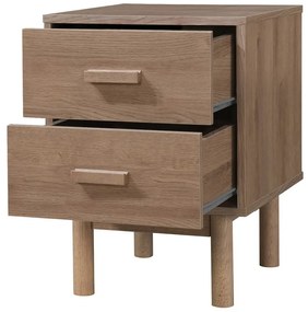 Нощно шкафче от декор от дъб в естествен цвят Melanie – Støraa