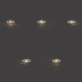 Комплект от 5 модерни наземни прожектора алуминий с LED IP67 - Linsey