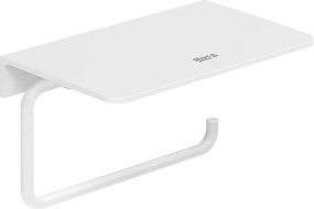 Държач за тоалетна хартия A817581B00, с полица, бял мат, 15x9x8.7см