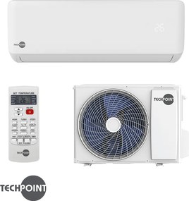 Инверторен климатик TechPoint TCP H12 MAXCOOL, 12000 BTU, 22 м2, A++, R-32, Бял