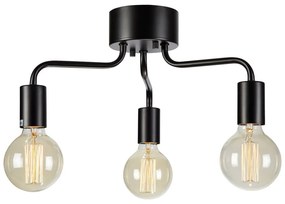 Черно осветително тяло за таван с метален абажур 38x38 cm Avery – Markslöjd