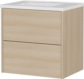 Стенен шкаф за мивка от декор от дъб в естествен цвят 61x61 cm Bodera – Germania
