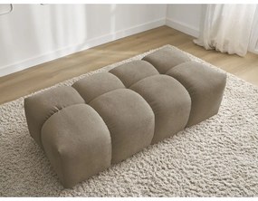 Кафяво-сива табуретка от прежда с примки от букле Everest – Bobochic Paris