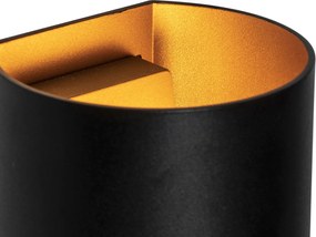 Интелигентна стенна лампа черна с месинг с WiFi G9 - Sabbio