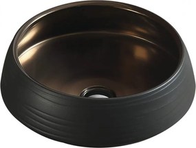 Mexen Ariana кухненска мивка върху плот 43 x 43 см, черна/златна - 22054366