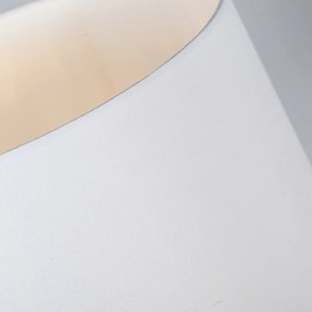 Настолна лампа черна с абажур бял 35 см регулируема - Parte