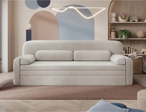 Бежов разтегателен диван с място за съхранение от рипсено кадифе 236 cm Elioss – ELTAP