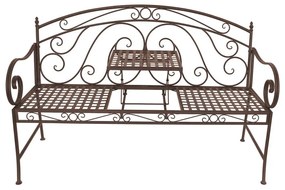 Кафява метална градинска пейка Saket – Garden Pleasure