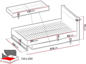 Легло Teen Flex-120 x 200 cm