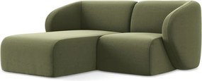 Зелен кадифен ъглов диван (ляв ъгъл) Lani – Makamii