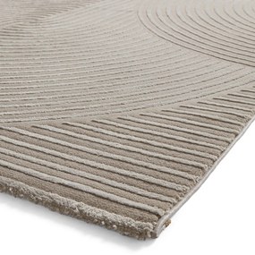 Светлокафяв килим от рециклирани влакна подходящ за пране 120x170 cm Flores – Think Rugs