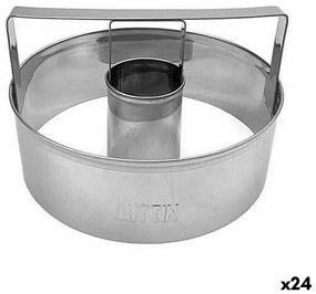Форма за Печене Quttin Понички Стомана Сребрист Ø 10 cm 10 x 3,5 cm (24 броя)