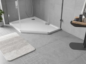 Mexen Flow тънък петустенен поддушник ляв, 100 x 80 см, бял гланц - 46P108010L