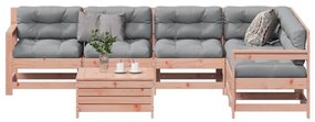 3250902 vidaXL Градински комплект с възглавници, 7 части, дугласко дърво масив