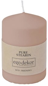 Прахово розова свещ Връх, време за горене 25 ч. Eco - Eco candles by Ego dekor