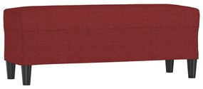 349413 vidaXL Пейка, виненочервен, 100x35x41 см, плат