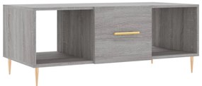 829290 vidaXL Кафе маса, сив сонома, 102x50x40 см, инженерно дърво