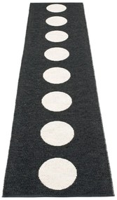 Черно-бяла пътека за открито и закрито 70x300 cm Vera Black – Pappelina