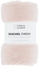 Светлорозово одеяло от микроплюш 130x170 cm Raschel Velvet – Catherine Lansfield
