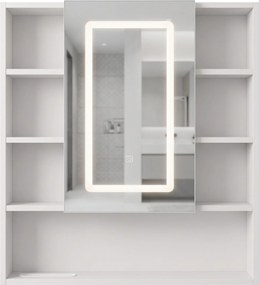 Шкаф с огледало и LED осветление Rea Luna 70x80cm