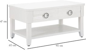 Масичка за кафе от бяла ела 60x90 cm Shine - Mauro Ferretti